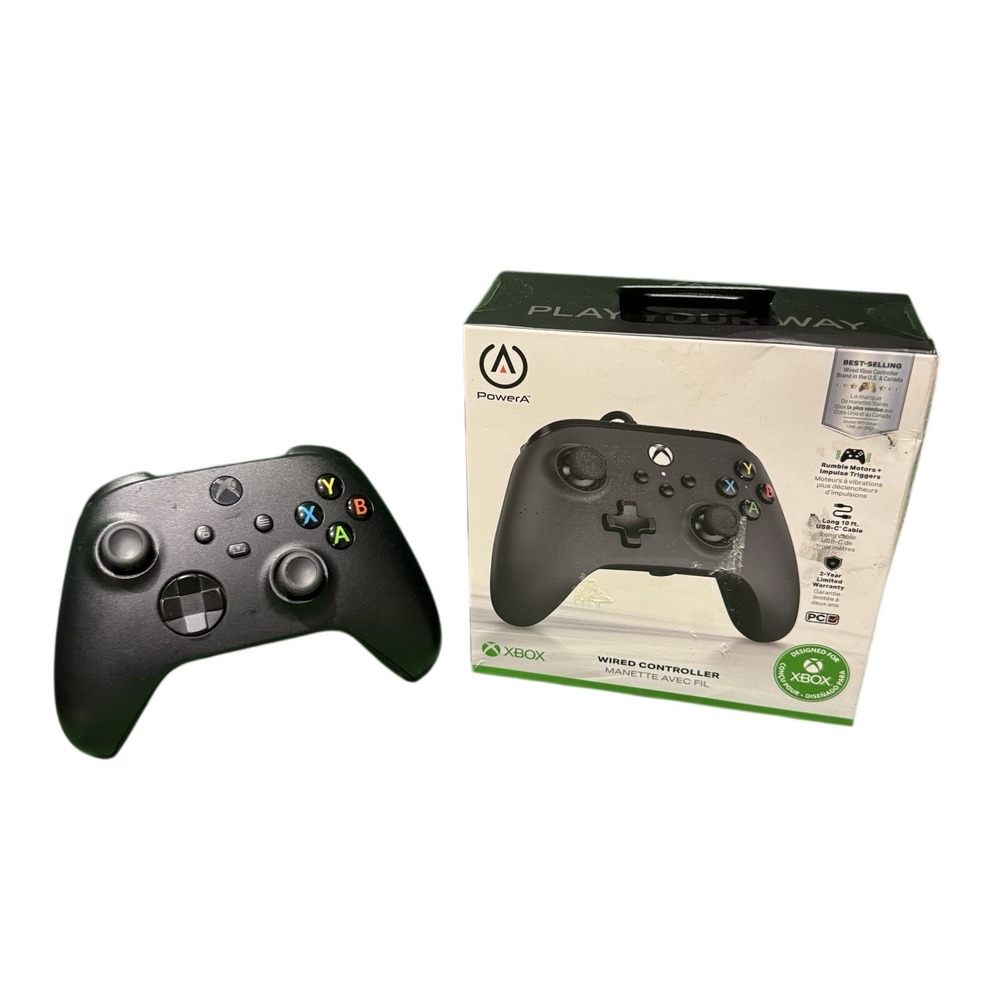PowerA Wired Controller for Xbox Series X S Xbox One PC Black Stick Drift Repair